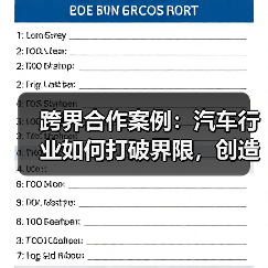 跨界合作案例:汽车行业如何打破界限,创造奇迹(图3) 跨界合作案例:汽车行业如何打破界限,创造奇迹(图3)