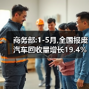 商务部:1-5月,全国报废汽车回收量增长19.4%（图2）