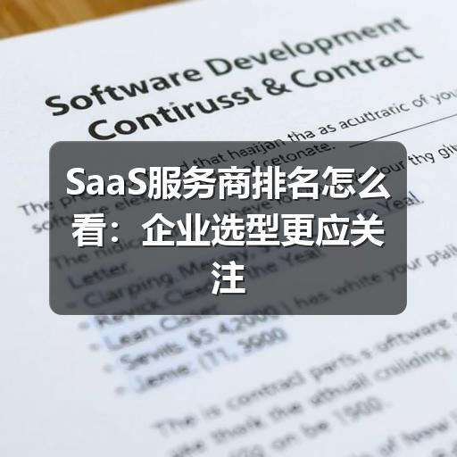 SaaS服务商排名怎么看：企业选型更应关注这些标准