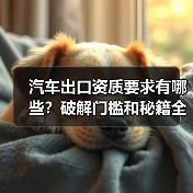 汽车出口资质要求有哪些？破解门槛和秘籍全解析