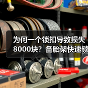 为何一个锁扣导致损失8000块?备胎架快速锁止机构设计缺陷揭秘!(图3) 为何一个锁扣导致损失8000块?备胎架快速锁止机构设计缺陷揭秘!(图3)